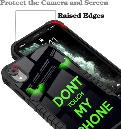 Miniatura 4 de Funda compatible con iPhone XR para hombres y niños, resistente a los golpes, funda de policarbonato duro de silicona suave, resistente a