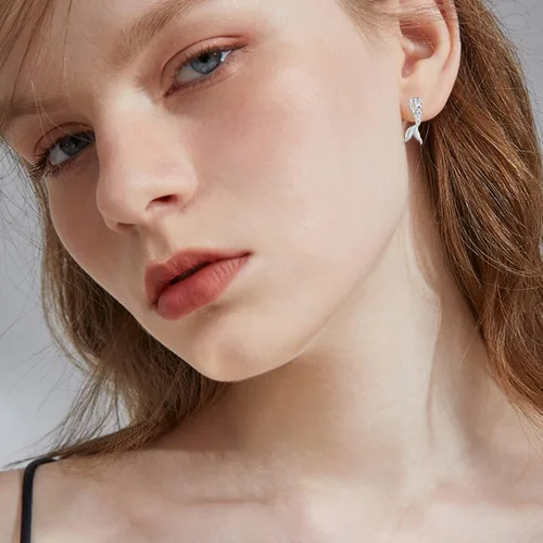 Miniatura 2 de Aretes de plata de ley 925 para mujer diseño de animales lindos para amantes de los animales regalos de joyería para mujeres mamá hija esposa Plata