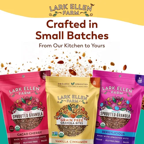 Miniatura 8 de Lark Ellen Farm Bocados de granola libre de granos, paleo; deliciosos aperitivos veganos orgánicos certificados sin gluten y cereal hecho de nueces