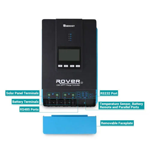 Miniatura 3 de Renogy 100A 12V/24V/36V/48V CC entrada MPPT controlador de carga solar, parámetro automático, pantalla LCD ajustable, regulador de panel solar apto