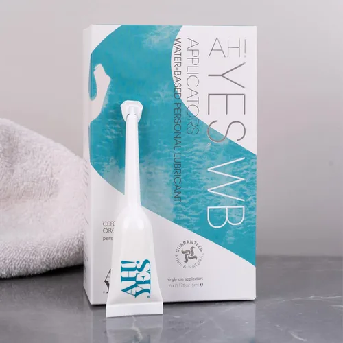 Miniatura 5 de AH! YES WB- Lubricante personal orgánico a base de agua con aloe vera, pH equilibrado, x6 aplicaciones 0.17 fl oz