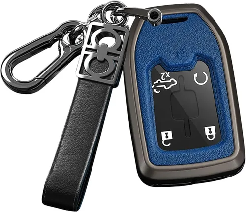 Miniatura 15 de ontto Funda para llave de coche con llavero de metal y piel sintética para Chevrolet Silverado Fit para GMC Sierra 1500 2500HD 3500HD Terrain Acadia