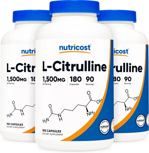 Miniatura 8 de Nutricost L-Citrulina 500 mg, 120 cápsulas – Sin gluten, sin OMG, 1000 mg por porción (60 Serv)