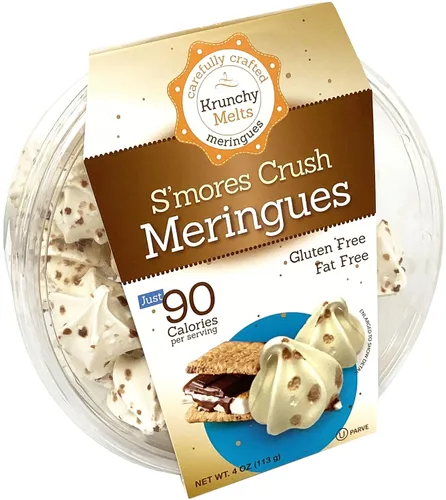 Miniatura 25 de Krunchy Melts Galletas originales de merengue Sabor vainilla de Halloween Solo 90 calorías por porción Sin grasa, sin gluten, sin lácteos