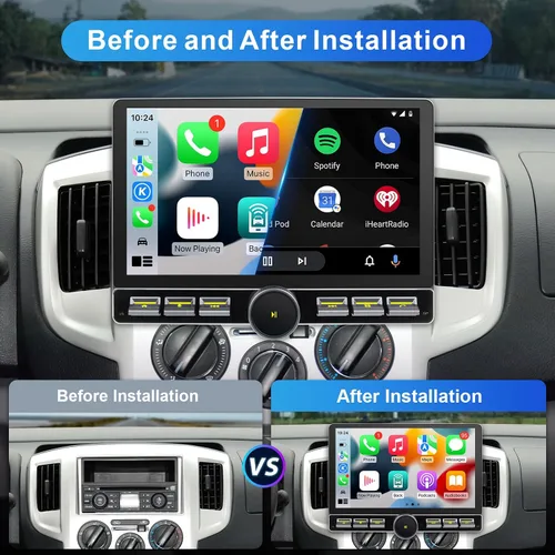 Miniatura 8 de Radio Android Single DIN inalámbrica Carplay Android Auto 8-Core 10.1 pulgadas pantalla táctil estéreo de coche con pantalla táctil flotante