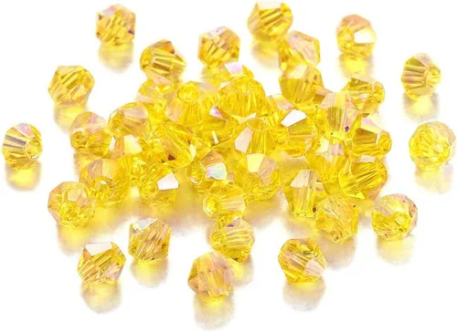Miniatura 20 de 200 cuentas de cristal de transparencia austriaca, cuentas de vidrio bicona, cuentas espaciadoras sueltas para manualidades, pulseras, aretes