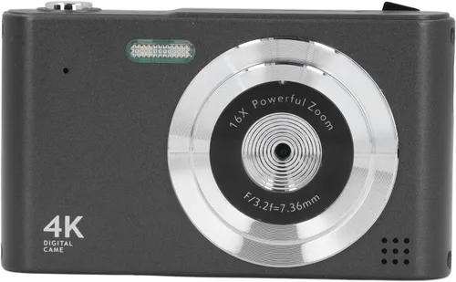 Cámara digital, cámara de enfoque automático HD 4K para vlogging, cámara digital con zoom digital de 48 MP y 16X, cámara portátil compacta de
