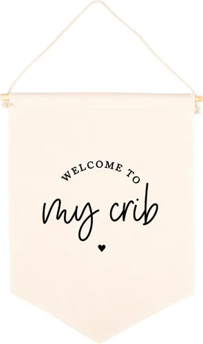Miniatura 44 de Andaz Press Cartel de lienzo colgante – Tapiz de alfabeto y animales para colgar en la pared para bebé niña y niño, decoración de pared de guardería