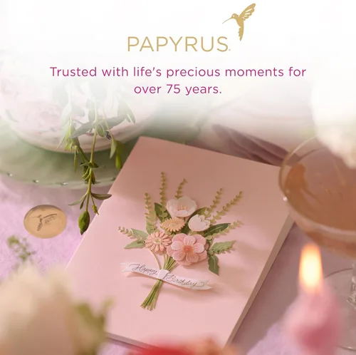 Miniatura 6 de Papyrus Tarjeta de Navidad artística con pájaro festivo, diseñada por House of Turnowsky (Heartfelt Wishes)