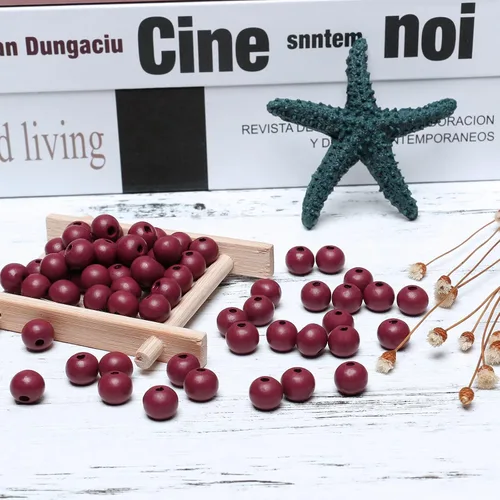 Miniatura 4 de 1000 cuentas de madera negras de 0.236 pulgadas a granel, cuentas espaciadoras sueltas de madera para manualidades hechas a mano, agujero de 0.079