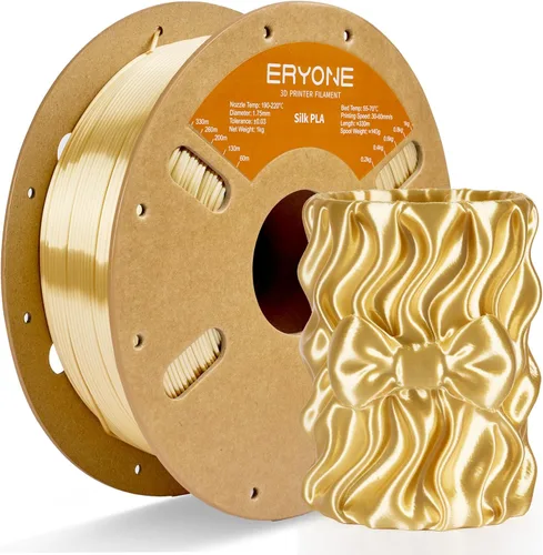 Miniatura 78 de ERYONE Filamento de ácido poliláctico (PLA) de seda bicolor para impresora 3D, de 1.75 mm +/- 0.03 mm, carrete de cartón de 1 kg (2.2 libras)