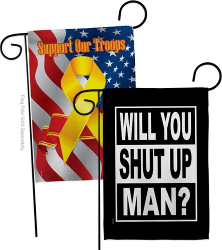 Miniatura 22 de Will You Shut Up Garden House Flag - Set Patriotic Vote President Democrat Republican Tea Party United State American Election - Decoration Banner