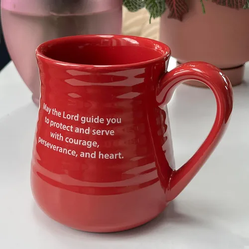 Miniatura 4 de Abbey Gift - Taza de cerámica para bomberos, color rojo y marrón, 4.8 pulgadas