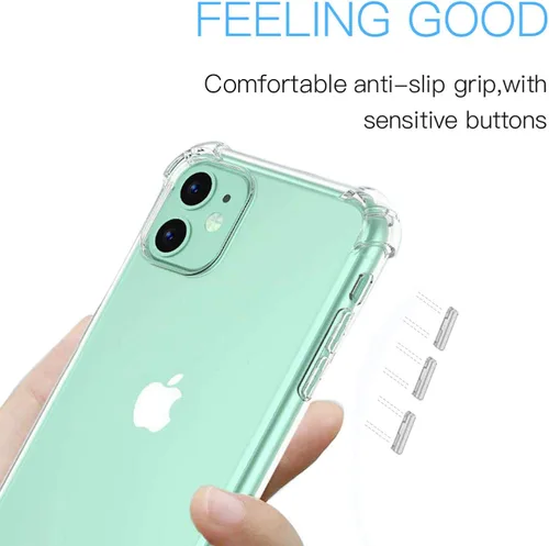 Miniatura 4 de Funda transparente para iPhone 11 con protector de pantalla Paquete 2 en 1 Doble protección – Incluye 2 protectores de vidrio templado de dureza