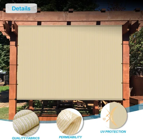 Miniatura 3 de Patio 12 x 11 pies Toldo de Pérgola de Reemplazo con Ojales y Varillas Ponderadas para Protección Solar al Aire Libre, Bloque UV para Gazebo, Patio