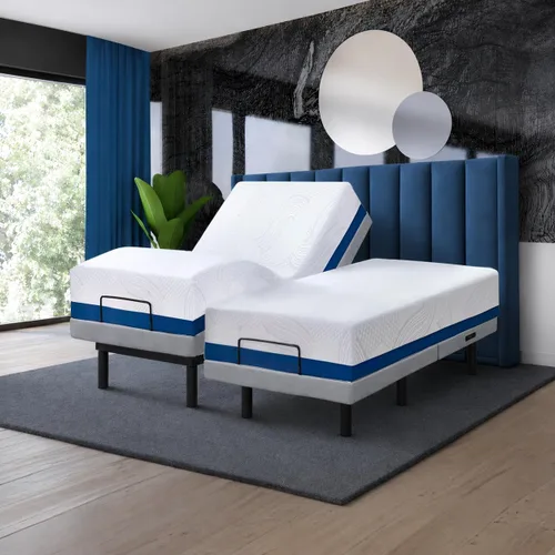 Miniatura 18 de Irvine Home Collection Base de cama ajustable de tamaño individual XL, características cargadas, gravedad cero, sin ronquidos, posiciones de memoria