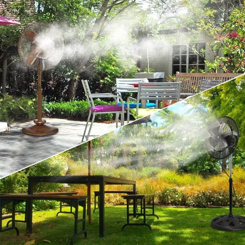 Miniatura 4 de Kit de ventilador de nebulización al aire libre para una brisa fresca de patio, rociador de agua para refrigeración al aire libre, línea