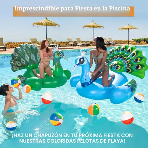 Miniatura 6 de JOYIN Paquete de 12 pelotas de playa de 12 pulgadas, juguetes inflables clásicos a granel para piscina, juegos de adultos y niños, suministros