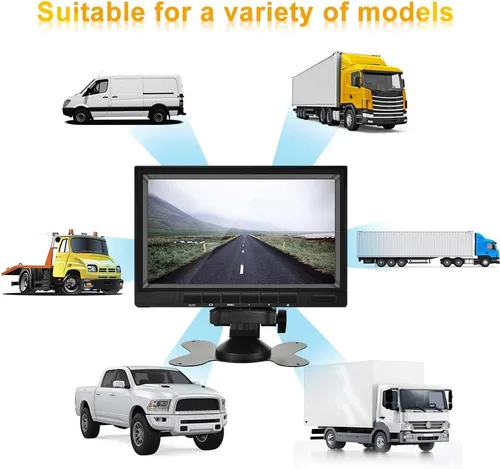 Miniatura 8 de AHD Cámara de respaldo dual con monitor DVR 1080P de 7 pulgadas, cámara de visión frontal y trasera, cámara de visión nocturna impermeable