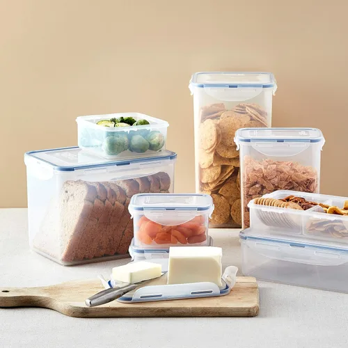 Miniatura 12 de LocknLock Easy Essentials - Tapas de almacenamiento de alimentos, recipientes herméticos, apilables, sin BPA, 6 piezas, transparente