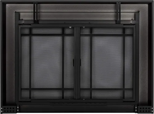 Miniatura 6 de Pantalla de vidrio para agradable fogata Hearth EA-5010 Easton, negro medianoche., EA-5012