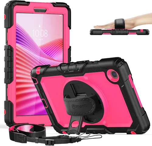 timecity Funda para tablet Lenovo Tab K9/Tab One de 8.7 pulgadas 2025 (TB305XU/TB305FU) a prueba de caídas con soporte giratorio de 360°, correa