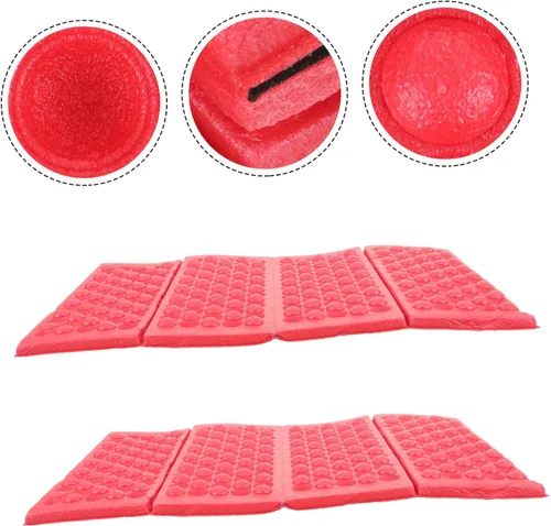 Miniatura 8 de INOOMP Cojín de asiento de camping impermeable para picnic, tapete de espuma gruesa XPE, color rojo, portátil, para acampar al aire libre, plegable