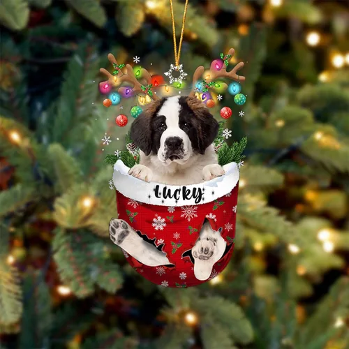 Miniatura 45 de Adorno de Navidad personalizado para perro Airedale Terrier en bolsillo de nieve, adorno para árbol de Navidad, idea de regalo para amantes