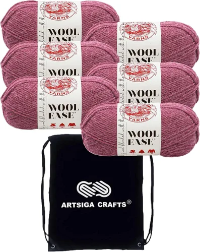 Miniatura 46 de Lion Brand Wool Ease Canyon Sunset 620-003 (3-Skeins - Mismo Lote de Tinta) Estambre Medio #4 Acrílico, Hilo de Lana para Crochet y Tejido con Bolsa