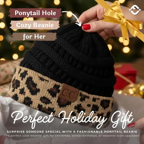 Miniatura 154 de Funky Junque - Gorro para mujer con ranura para cola de caballo