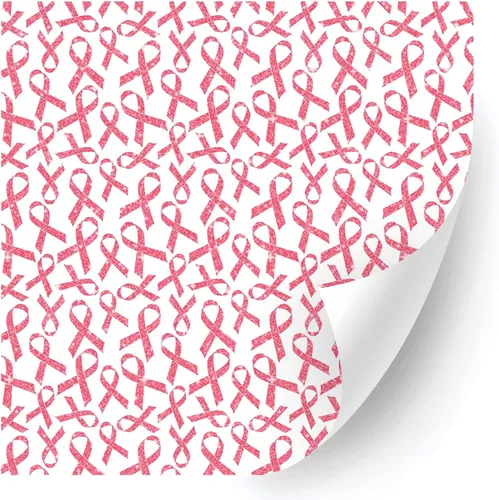 Miniatura 16 de HTV4U Vinilo de transferencia de calor con estampado de concienciación sobre el cáncer de mama con purpurina (cinta rosa bebé, 12 x 12 pulgadas)