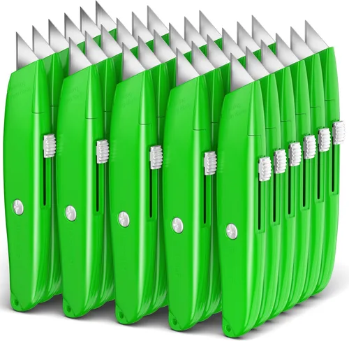Miniatura 27 de DIYSELF Paquete de 2 cuchillos utilitarios, cortador retráctil, resistente (naranja)