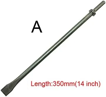 Miniatura 3 de Rascador 13.780 in 17.717 in 14" 17" pulgadas largo aire martillo neumático con cuello redondo plana y cinceles de punta para hormigón y azulejos
