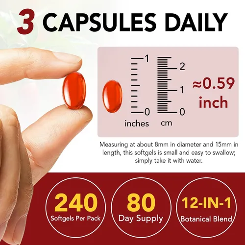 Miniatura 6 de Cápsulas de pimienta de cayena, suplementos de capsaicina de pimienta de cayena que apoyan la vena de las piernas, la salud del corazón
