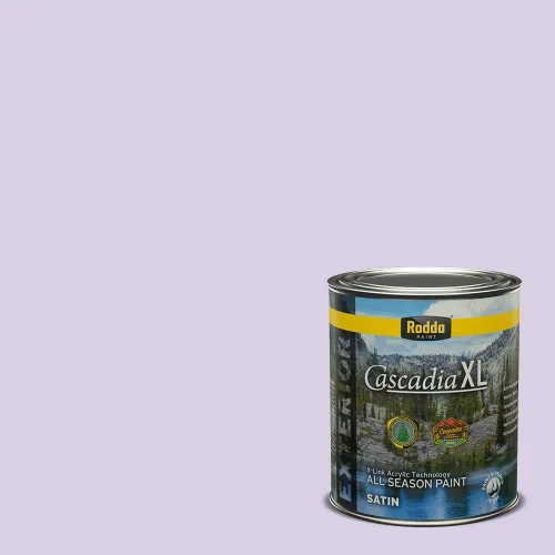Miniatura 83 de Rodda Paint CASCADIA XL Pintura e imprimación de satén exterior en uno, cuarto de galón, bikini lavanda