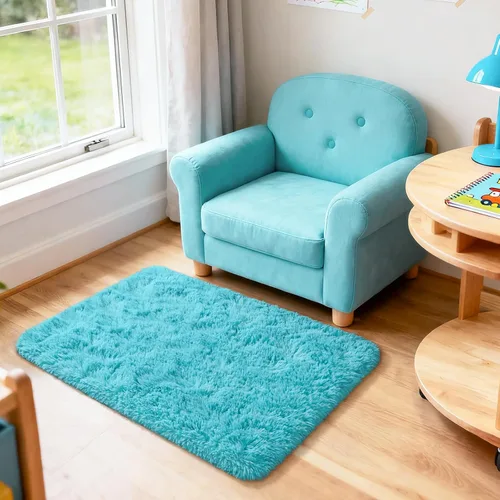 Miniatura 2 de Merelax - Tapete moderno pequeño afelpado para habitación, sala, habitación de niños y guardería, tapete decorativo suave, cómodo y antideslizante