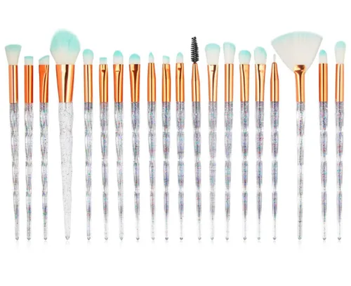 Miniatura 19 de MELADY Conjunto de brochas de maquillaje, 20 piezas, multifuncionales, para polvo cosmético, base, sombra de ojos, delineador de ojos, labios, rosado