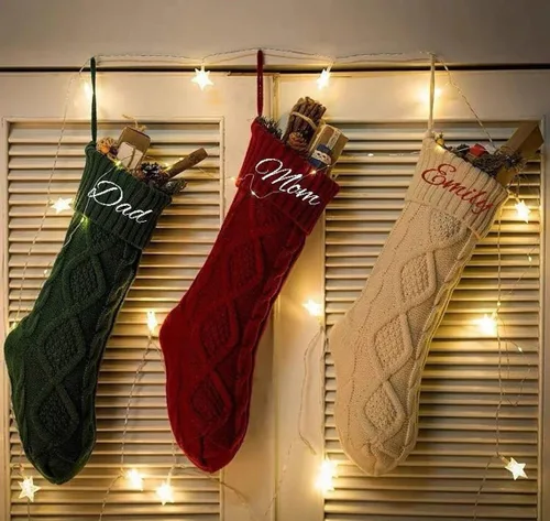 Miniatura 3 de Custom Christmas Stocking Personalized Name- Customized Stockings for Christmas Stocking with Name Personalized Christmas Stockings White Stockings
