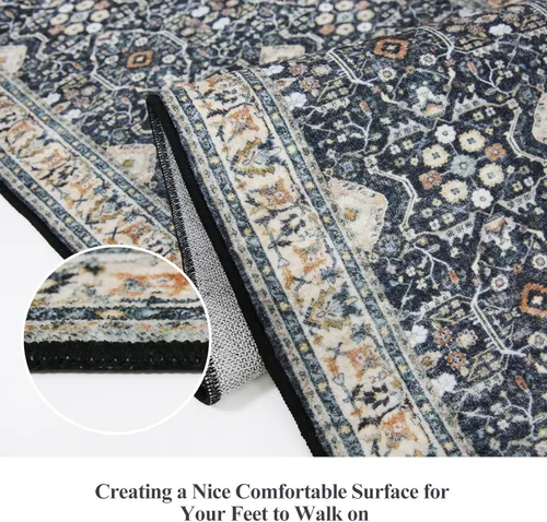 Miniatura 3 de HY HAO YUN LAI Alfombras antideslizantes para pasillos, alfombra lavable para pasillo, alfombra larga ultra suave para cocina, alfombras de acento