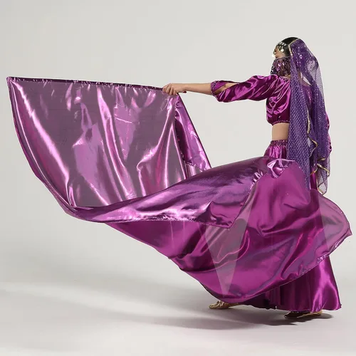 Miniatura 7 de MUNAFIE Banderas de adoración para danza, alabanza, banderas de iglesia para adoración, Banderas de Danza, color morado Púrpura