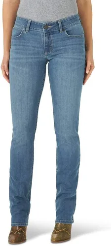Miniatura 2 de Wrangler Jeans de pierna recta y elásticos de tiro medio para mujer