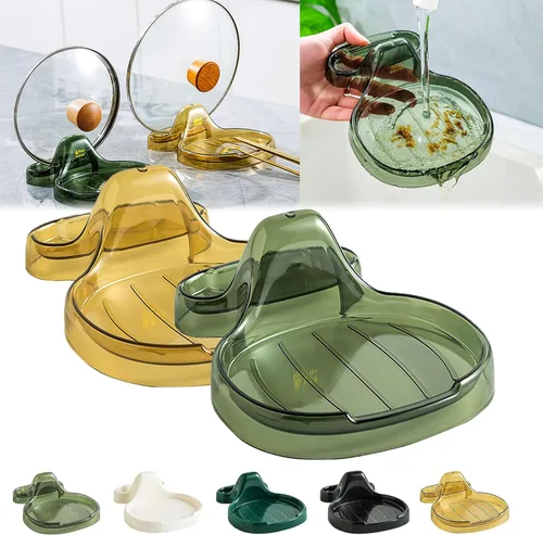 Miniatura 10 de Espátula de cocina multifunción, soporte para espátula de cocina multifuncional, soporte para cucharas con soporte para tapa, espátula de cocina