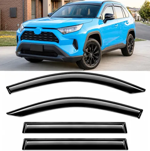 Miniatura 48 de Protectores de lluvia adhesivos 2017-2022 para Honda CR-V Viseras deflectoras de ventana lateral LX EX EX-L Touring 3D onduladas estilo JDM CRV