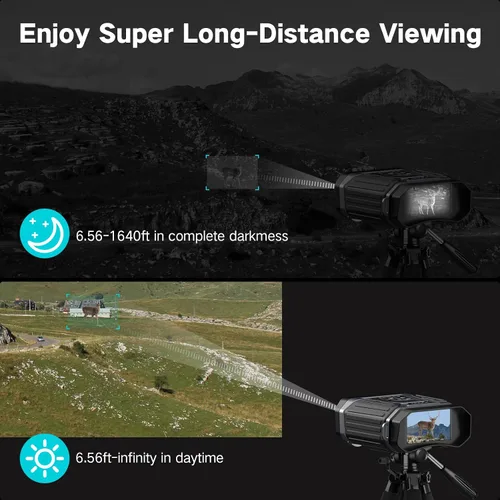 Miniatura 5 de Gafas de visión nocturna, prismáticos de visión nocturna 4K con control de aplicación y GPS, grabación de video y fotos Full HD, prismáticos