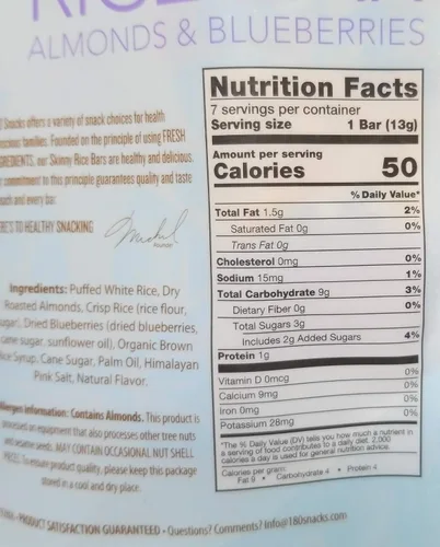 Miniatura 3 de 180 Snacks Skinny Rice Bar Pre-Meal Snack Bundle