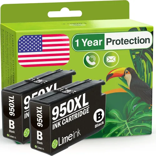 Limeink Cartuchos de tinta compatibles de repuesto para HP 950 950XL para OfficeJet Pro 8100 8600 8610 8615 8620 8625 8630 Combo Cartucho de