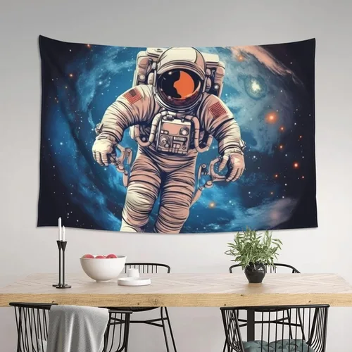 Miniatura 6 de Astronauta Planet Print Tapestry Multifunctional Wall Hanging 60 X 40 Inch Wall Blanket Wall Art Decor For Living Room Bedroom Dorm Outdoor Camping