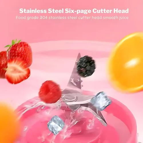 Miniatura 6 de Batidora portátil compacta de 12 onzas recargable por USB, con potente motor: perfecta para batidos, batidos, exprimidor de frutas/verduras