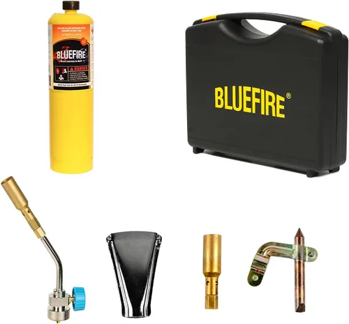 Miniatura 2 de BLUEFIRE Cabeza de Antorcha de Gas de Lápiz de Latón Sólido Profesional con Boquilla de Llama Kit de Mejora Todo en Uno con Paquete de Propósito