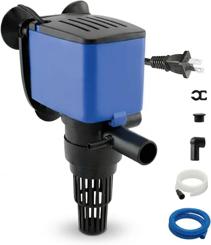 Aqua Dream 475 GPH Aquarium Powerhead - Bomba de filtro sumergible 3 en 1 con oxigenación de aire y flujo ajustable, bomba de circulación de agua de